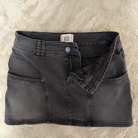 BDG Women's Black Denim Skirt - Picture 3 of 4